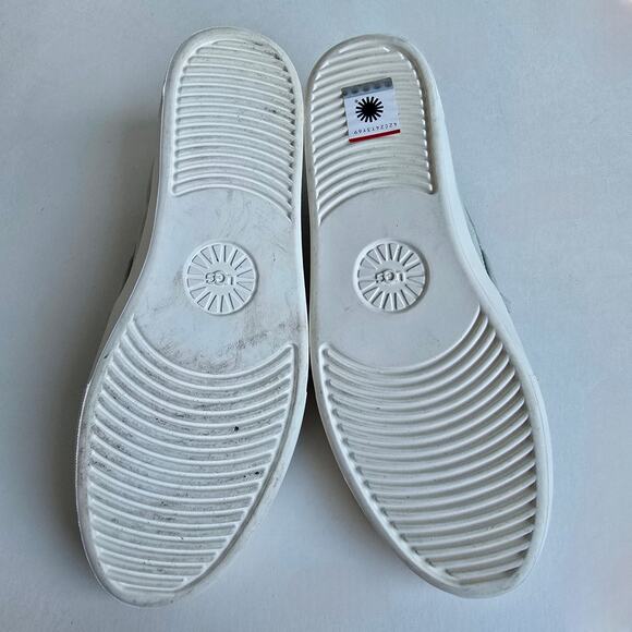 Light Green Ugg Sneakers Jass Size 8.5 Suede Leather Slip On Loafers - Picture 12 of 14